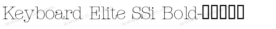 Keyboard Elite SSi Bold字体转换